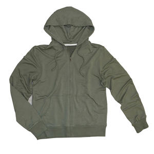 Sudadera con Capucha para Hombre, Cómoda, 350 GSM, Color Verde Otoño, Manga Larga, Cierre de Cremallera, Forro Polar Ecológico y Transpirable de Algodón - Product Image 3