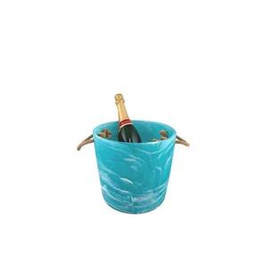 Seau à glace en résine haut de gamme, design floral Art Déco, durable, pour vin et bouteilles, cadeau d'affaires - Product Image 2