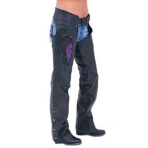 Best Design Customized Logo Printing Leather Made <b>Half</b> <b>Chaps</b> / Hot Sale New Style High Quality <b>Half</b> <b>Chaps</b> for Riding Wear - Product Image 1