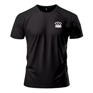 Nouveau T-shirt Homme Personnalisé Imprimé Respirant à Manches Courtes Coupe Slim Col Rond en Soie Imprimée Nylon/Coton pour le Sport et la Gym Printemps - Product Image 2