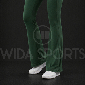 Conjunto de Pantalones de Yoga Acampanados Personalizados al por Mayor para Mujer, Leggings de Cintura Alta, Top Corto de Manga Larga, Conjunto Deportivo Transpirable para Gimnasio - Product Image 6