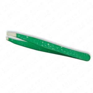 Ensemble de pinces à sourcils en acier inoxydable de qualité supérieure, revêtement vert poudré, pointe inclinée, étiquette privée personnalisée, outil de toilettage des sourcils OEM - Product Image 6