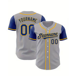 Maillots de baseball personnalisés pour hommes, avec votre nom et votre numéro d'équipe, fabriqués avec une qualité supérieure et à un prix abordable - Product Image 3