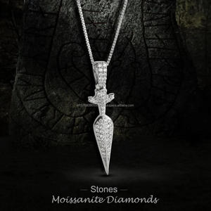 High Quality Faith Jewelry Pendant With Brilliant Moissanite Stone Detail And Luxury Hip Hop Finish - Product Image 1