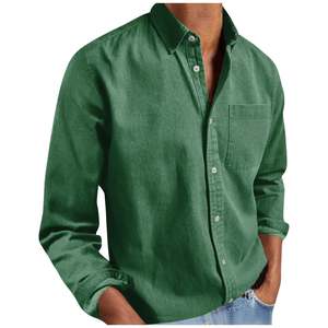 Chemises pour hommes, coupe classique décontractée, en coton, confortables, pour le quotidien, le bureau et un style élégant - Product Image 1