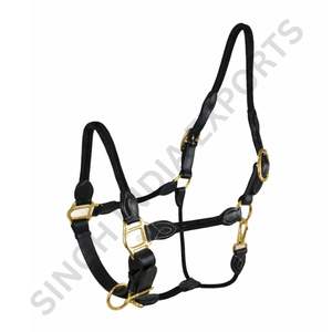 Cabestro de Cuero Genuino y Cuerda para Caballo, Ajustable, con Herrajes de Latón Resistente, Equipo Ecuestre - Product Image 2