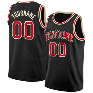 Shorts de basketball rouges personnalisés avec nom d'équipe 00, imprimé par sublimation, maillot sans manches unisexe en maille respirante pour adulte, taille élastique sur le devant - Product Image 5