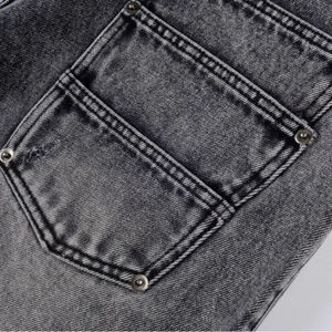 Pantalones Cortos de Mezclilla Casuales para Hombre, 100% Algodón, Transpirables, Resistentes al Viento, Ecológicos, de Secado Rápido, Corte Holgado, con Botones y Cinturón, para Verano - Product Image 5