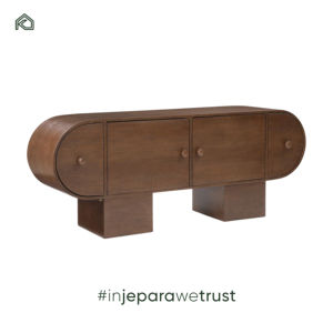 ตู้วางทีวีไม้สักแท้สไตล์นอร์ดิกเรโทรเรียบง่าย กันน้ำ เป็นมิตรกับสิ่งแวดล้อม สำหรับอพาร์ทเมนต์ขนาดเล็ก เฟอร์นิเจอร์ห้องนั่งเล่นทันสมัย - รุ่น Aina - Product Image 2