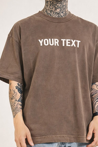 เสื้อยืดสตรีทแวร์ทรงบ็อกซี่สำหรับผู้ชาย ผ้าฝ้ายถัก 100% ระบายอากาศ แห้งเร็ว ปรับแต่งได้เต็มที่ OEM - Product Image 4