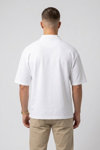 Drop Shoulder Polo <b>Shirt</b> Men Summer Street Fashion Oversize Polo <b>Shirts</b> Men's Turn Down <b>Collar</b> Drop Shoulder Polo <b>T</b> <b>Shirt</b> Mens - Product Image 2