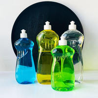 Líquido Lavavajillas Unalilia, Botellas Planas de Plástico PET con Tapa de Presión, Color Personalizado, Etiqueta Personalizada, Impresión Serigráfica