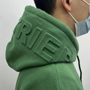 Nouveau Sweat à Capuche Unisexe Hiver 2026 en Coton Polaire 3D Gaufré Personnalisé avec Lettres Couleur Unie Anti-Boulochage pour Homme – Vente en Gros - Product Image 5