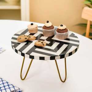 Plateau décoratif rond en résine à prix abordable, plateaux de service en résine et bois, plateaux en résine, vaisselle, décor alimentaire, plateaux de service - Product Image 5