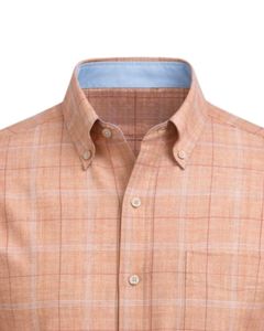 Camisa de Vestir Personalizada para Hombre, Corte Entallado, Diseño a Cuadros Color Durazno, Manga Larga, Cierre de Botones, Estilo Casual y Formal para Oficina, Ligera, Mezcla de Algodón, OEM - Product Image 5