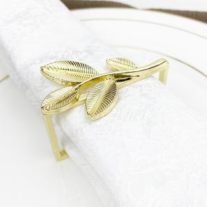 Ensemble de porte-serviettes de luxe en or et argent, supports décoratifs pour la décoration de table de mariage, de fête et de salle à manger à domicile - Product Image 3