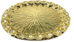 Rectangular <b>Gold</b> Textured Metal <b>Serving</b> <b>Tray</b> - Product Image 6