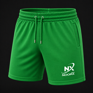 Pantalones Cortos Deportivos de Secado Rápido para Hombre NOORX, Blancos, con Cordón en la Cintura, Bolsillos, Logotipo Estampado en la Parte Delantera, Estilo Jogger, Lavables a Máquina, de Longitud Media - Product Image 6