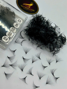 Extensiones de Pestañas Premade Fans 20D 0.03 Mega Volumen Hechas a Mano, Fans de Volumen Ruso VIETKINGLASH, Pelo Sintético Natural Largo - Product Image 6