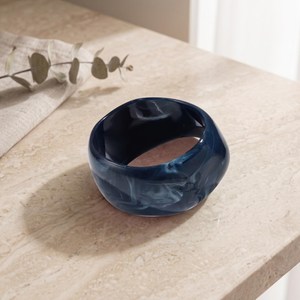 Handmade Marble Resin Bangle Chunky Malachite Swirl Resin Craft Wide Dome Cuff Bracelet Women Vintage Jewelry Wholesale - Product Image 1