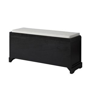 Banc de rangement en bois Homes Collection avec 3 tiroirs et 3 paniers en osier - Product Image 6
