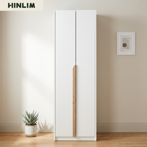 Armario Moderno de 2 Puertas con Diseño Delgado y Estante para Dormitorio, Muebles para Espacios Pequeños - Product Image 1