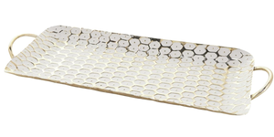 Bandeja de Servir Estilo Americano de Aluminio con Asa, Superficie Texturizada con Logotipo Personalizado para Presentación de Comida y Decoración en Bodas - Product Image 4