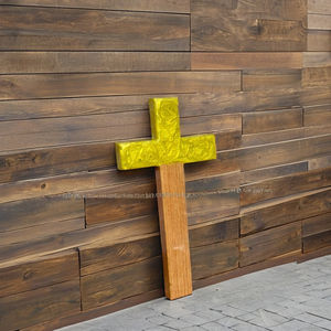 Croix murale Christ en résine et bois de meilleure qualité Croix murale en bois et résine, cadeau de croix de première communion-par Unique Craft India - Product Image 1