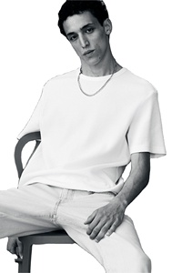 กางเกงยีนส์ผ้ายืดทรงตรงสำหรับผู้ชายผ้าเดนิมผ้าฝ้าย100% สีฟ้าอ่อนดีไซน์ใหม่ - Product Image 3