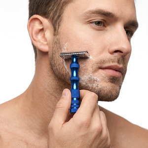 Maclura - Maquinilla de Afeitar Clásica de Seguridad, Manual, de Acero Inoxidable, Herramienta de Peluquería Facial, Mango Plateado, Afeitadora para Hombre - Product Image 2
