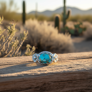 Blue Copper <b>Turquoise</b> Fashion <b>Ring</b> (5.7 Grams) - Product Image 3