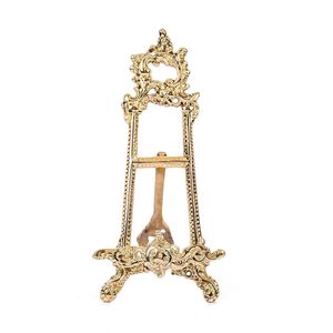 Vintage Brass Display <b>Easel</b> Stand Decorative Plate Holder Book Stand Photo Frame Display Rack Wedding Tabletop Home Hotel Décor - Product Image 1