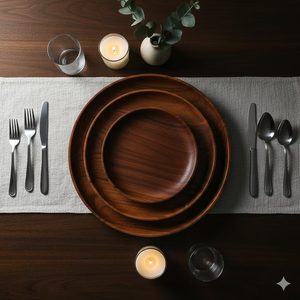 Platos y Vajilla de Madera Clásicos, Pulidos, Ecológicos y Atemporales - Product Image 6