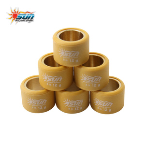 SUN RACING WRL2015-12 20x15mm 12G Kit de poids de variateur en laiton pour Scooter PCX CLICK125I SKYDRIVE125 Performance CVT 6 pièces Nouveau Jaune - Product Image 2
