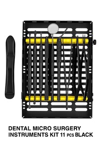 Kit d'instruments de microchirurgie dentaire 11 pièces noir OEM Manuel Power XELTECH SURGICAL XS-ATF-01 - Product Image 1