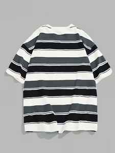 Nouveau T-shirt Homme Tendance à Épaules Tombantes Qualité Supérieure Personnalisé Unique 100% Coton Confortable Col Rond Manches Courtes - Product Image 4