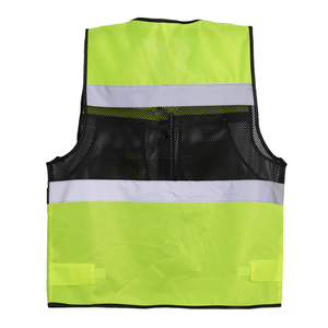 Chaleco de seguridad de secado rápido, alta calidad, transpirable, 100% poliéster, unisex, alta visibilidad, color y logotipo personalizables. - Product Image 2