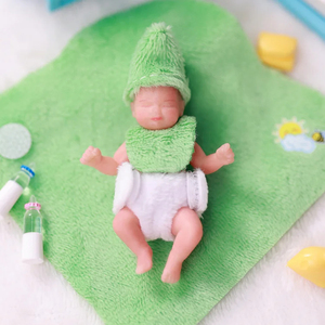 Babeside Aurora 3 "Pequeño Mini Cuerpo Completo Silicona Suave Dormir <span class=keywords><strong>Reborn</strong></span> Baby Girl Dolls Juguete para Niños - Product Image 5