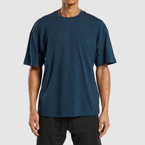 T-shirts pour hommes 100% coton personnalisés T-shirts de fitness surdimensionnés à manches courtes Style formel Vêtements de grande taille Tissu tricoté - Product Image 1