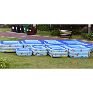 Piscine <span class=keywords><strong>gonflable</strong></span> portable <span class=keywords><strong>rectangulaire</strong></span> en PVC écologique pour enfants et adultes, 180x140x60cm, pour usage résidentiel extérieur - Product Image 3