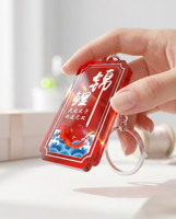 Porte-clés en plastique acrylique, série créative d'anime, avec logo et couleur personnalisés, durable pour les cadeaux d'entreprise et les événements