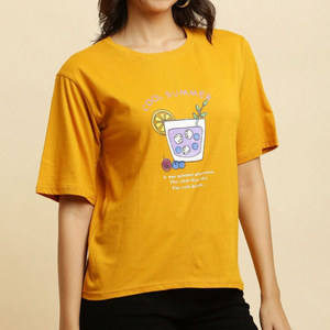 High Quality 100% Cotton Jersey Crew Neck Women's T-<b>shirt</b> Custom Printed Logo Tee Solid Plain Dyed Summer Casual Regular Fit - Product Image 3