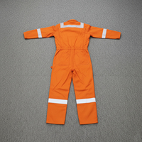Combinaison orange ignifuge en polyester personnalisée, bande réfléchissante, haute visibilité, classe 2 ANSI, LED clignotante, imperméable, protection d'urgence