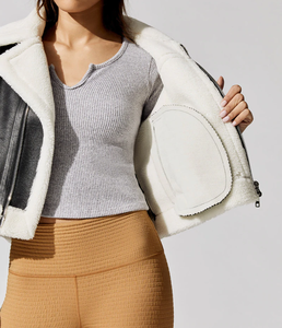 Vestes en cuir véritable de haute qualité pour femmes, vestes en cuir PU, manteaux en fausse fourrure, pour l'extérieur et l'hiver - Product Image 2