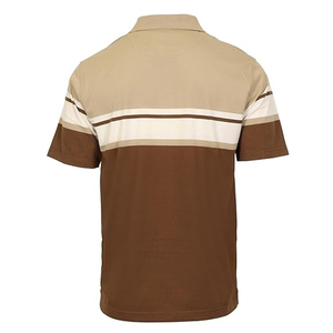 เสื้อโปโลผ้าฝ้ายออร์แกนิคสำหรับผู้ชายเสื้อโอเวอร์ไซส์ลายขวางมีกระเป๋าหน้าอกออกแบบได้ตามต้องการ - Product Image 2