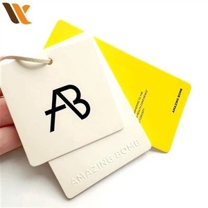 CrossHem Custom Recycled Rectangular Cloth Garment <b>Tags</b> Matte Finish Printed Label for Bags & Shoes Clothing Made in India - Product Image 2