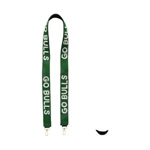 Correas de bolso con cuentas de oro blanco personalizadas, accesorio de moda para bolsos con correa de monedero con cuentas de semillas, diseño Go Bulls - Product Image 1