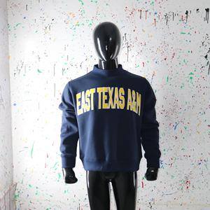 Sudadera de cuello alto EAST TEXAS A&M AZUL con apliques bordados en amarillo, sudadera de cuello ancho URBAN PRODUCTIONS - Product Image 1