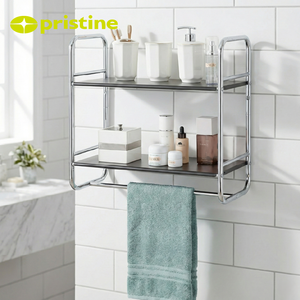 Estantes de Esquina Modernos para Baño, de Metal Cromado, Duraderos, Rectangulares, de Una Sola Capa, con Capacidad de 5 lb, para Almacenamiento en el Hogar - Product Image 6