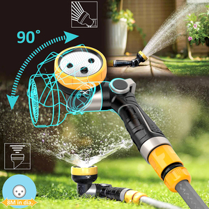 Metal Material Watering Hose Nozzle for Gardening with Ergonomic Handle Design Multi-Flow <b>Control</b> - Product Image 3